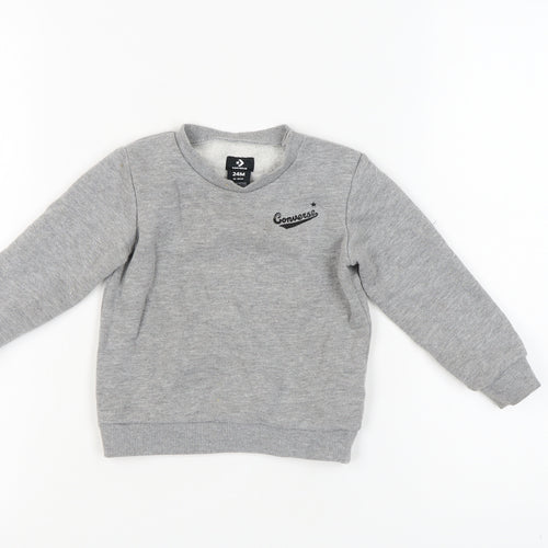 Converse Boys Grey Pullover Sweatshirt 2 Years