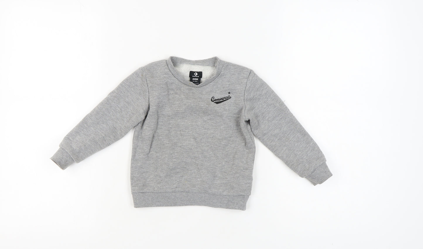 Converse Boys Grey Pullover Sweatshirt 2 Years