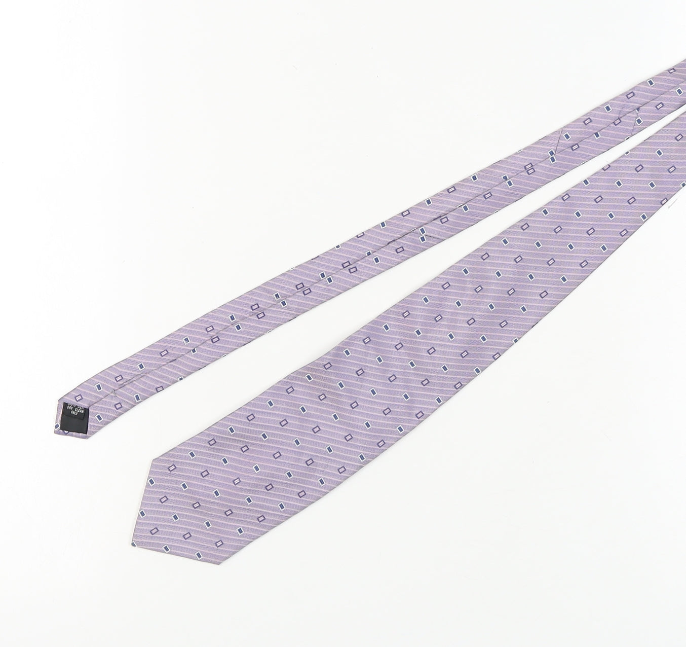 Pierre Cardin Men's Purple Geometric Silk Tie