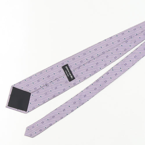 Pierre Cardin Men's Purple Geometric Silk Tie