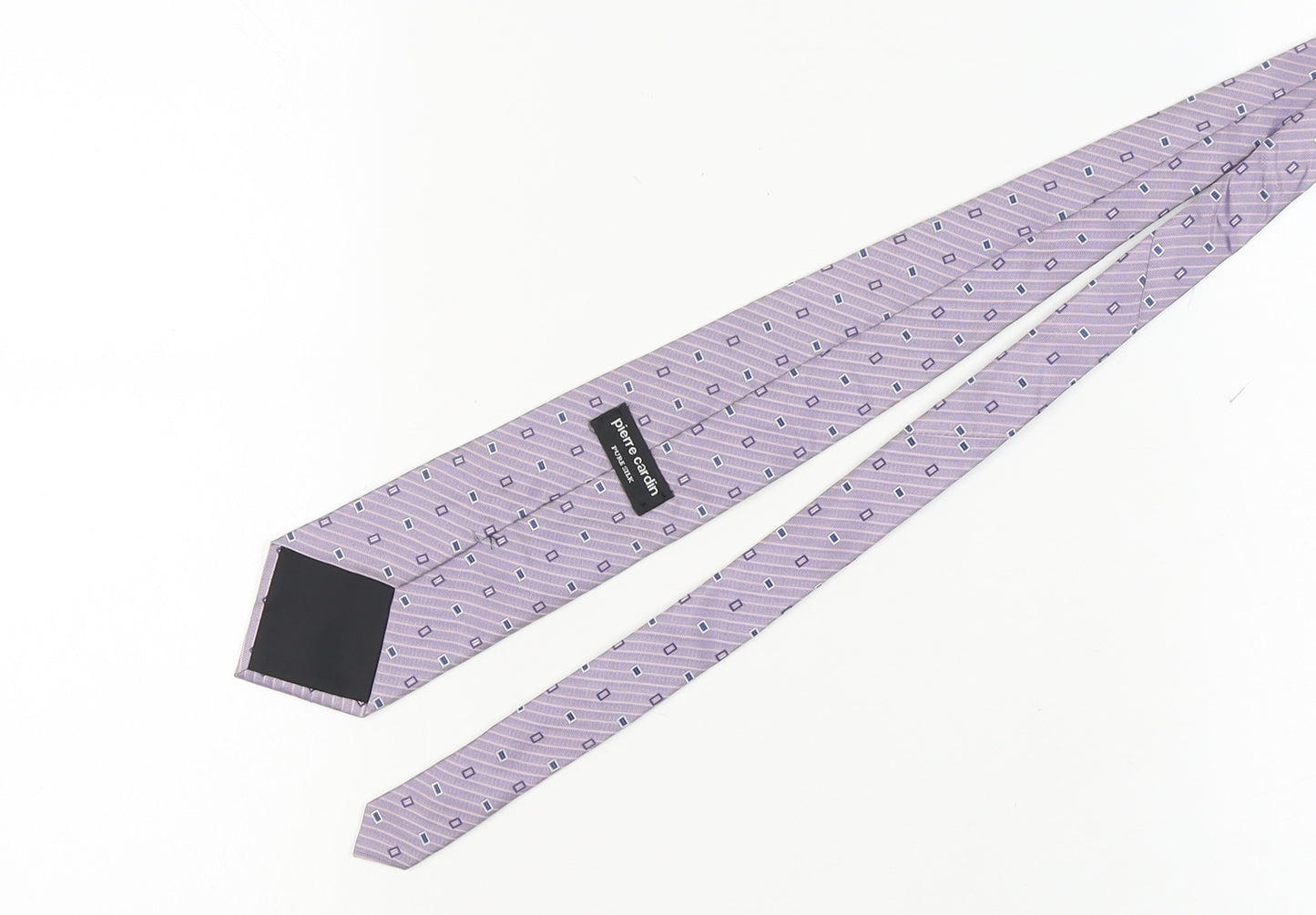 Pierre Cardin Men's Purple Geometric Silk Tie