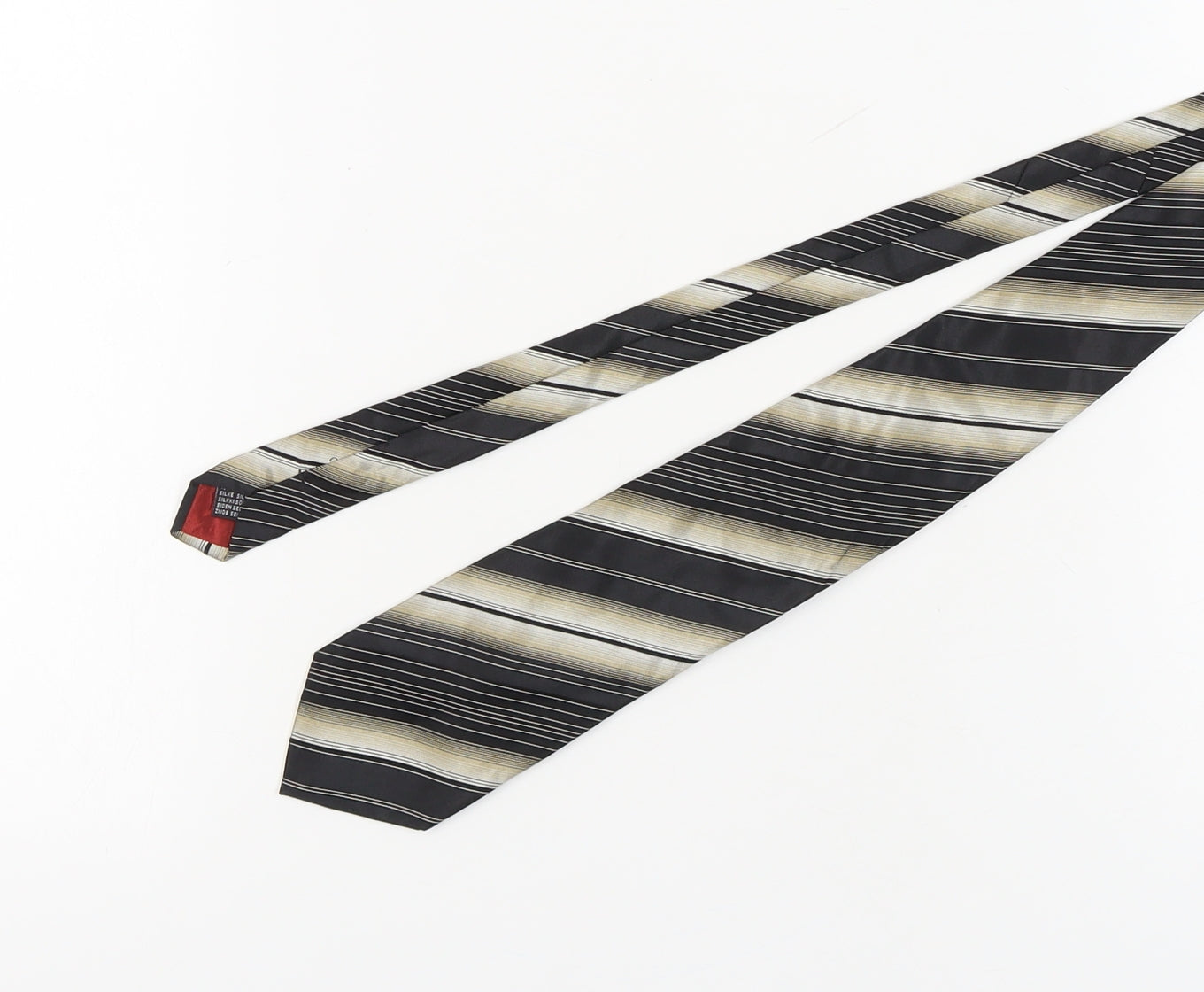 Baumler Men's Black Striped Designer Silk Tie