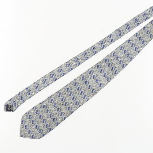 Daniel Hechter Men's Blue Floral Silk Tie