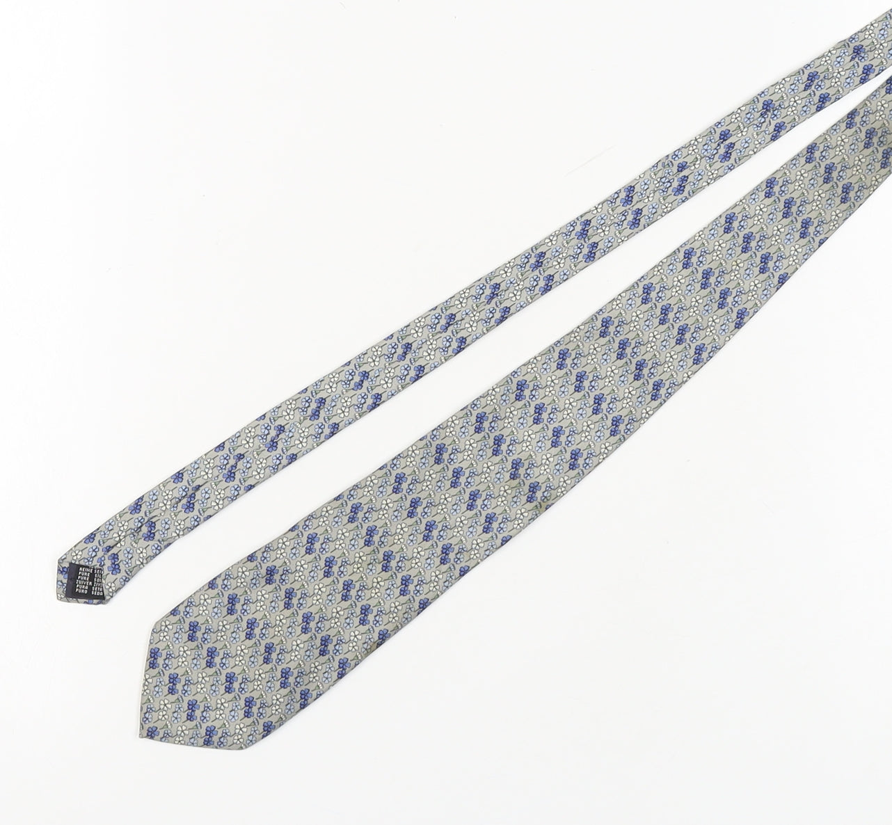 Daniel Hechter Men's Blue Floral Silk Tie