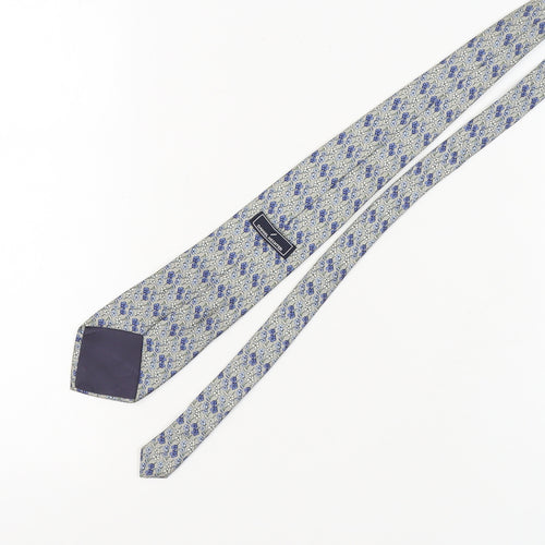 Daniel Hechter Men's Blue Floral Silk Tie
