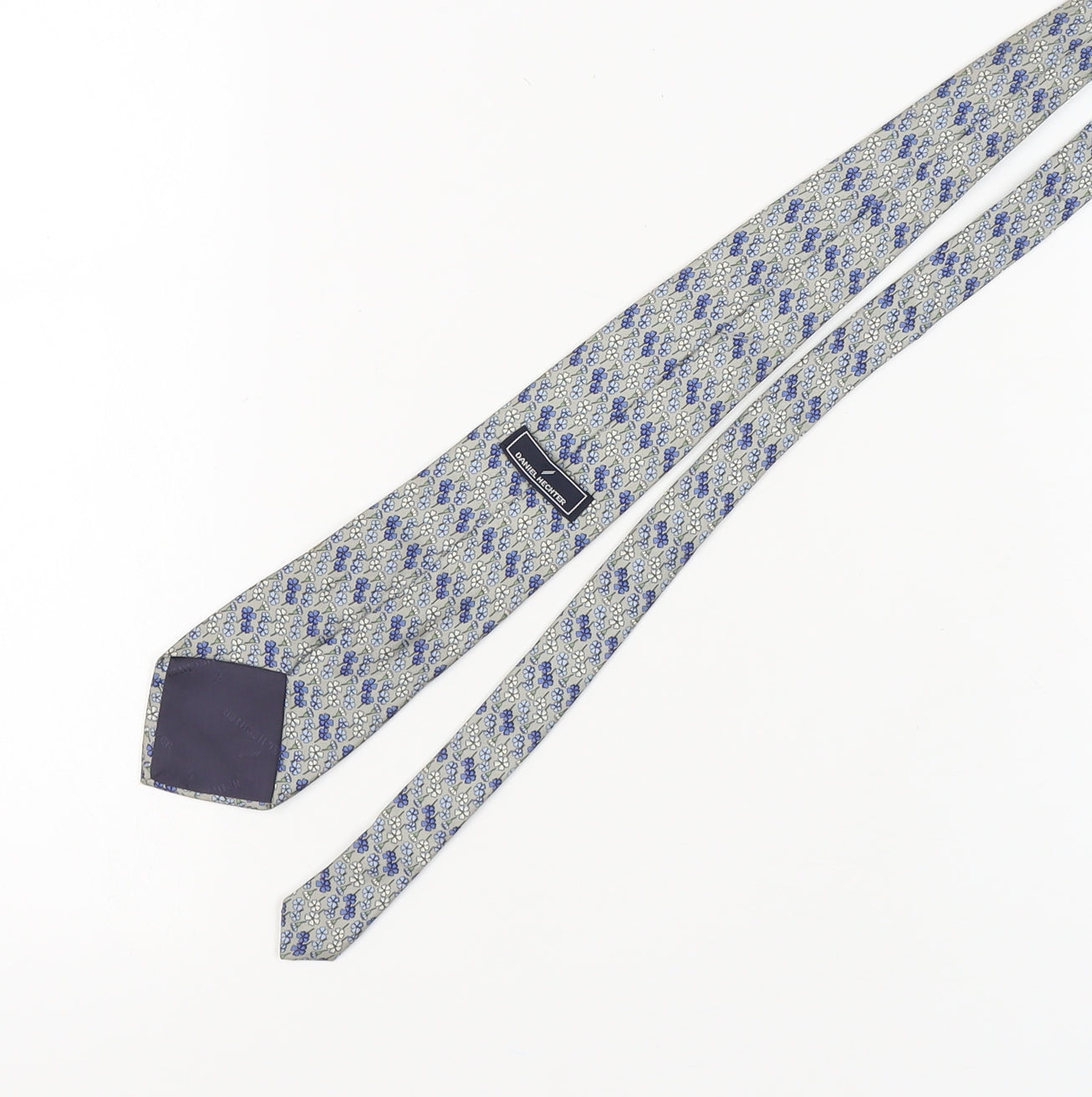 Daniel Hechter Men's Blue Floral Silk Tie