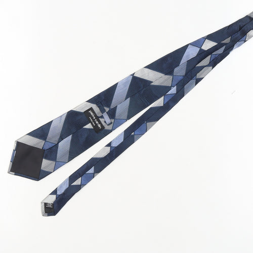 Pierre Cardin Men's Blue Silk Geometric Tie
