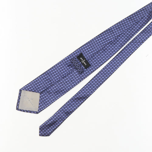 Jeff Banks Men's Blue Geometric Silk Tie One Size