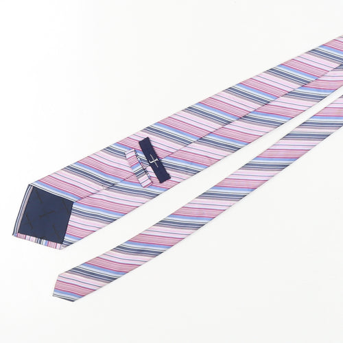 Jasper Conran Men's Multicoloured Striped Silk Tie