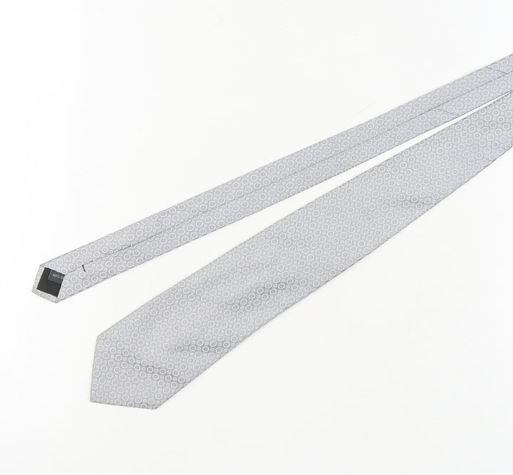 Austin Reed Men's Silver Geometric Silk Tie One Size