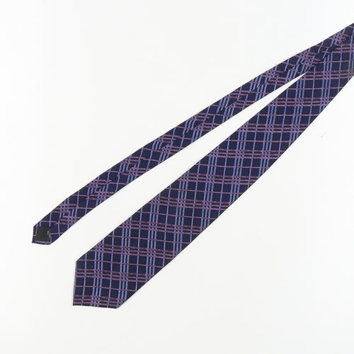 Pierre Cardin Men's Purple Silk Plaid Tie