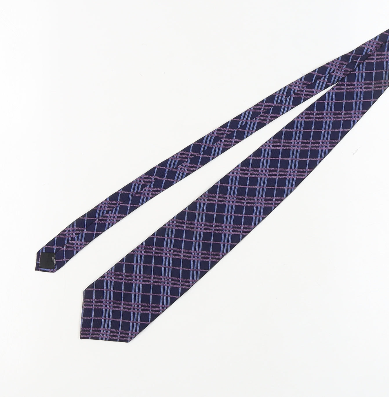 Pierre Cardin Men's Purple Silk Plaid Tie