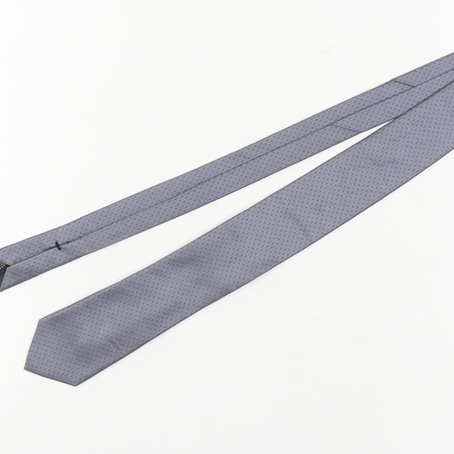 Calvin Klein Men's Grey Silk Geometric Tie
