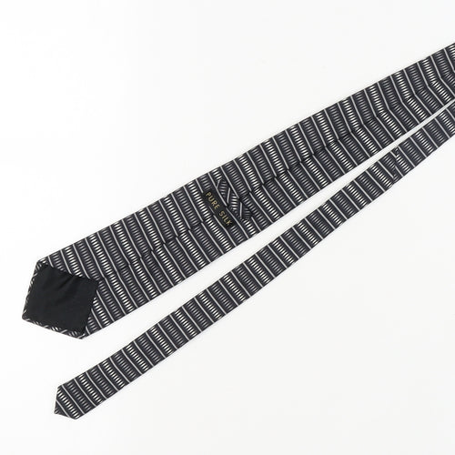 Marks and Spencer Black Silk Geometric Men's Tie