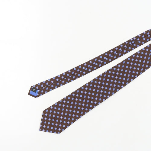 Joseph Turner Men's Brown Floral Silk Tie