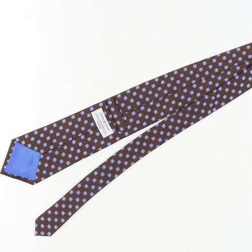 Joseph Turner Men's Brown Floral Silk Tie