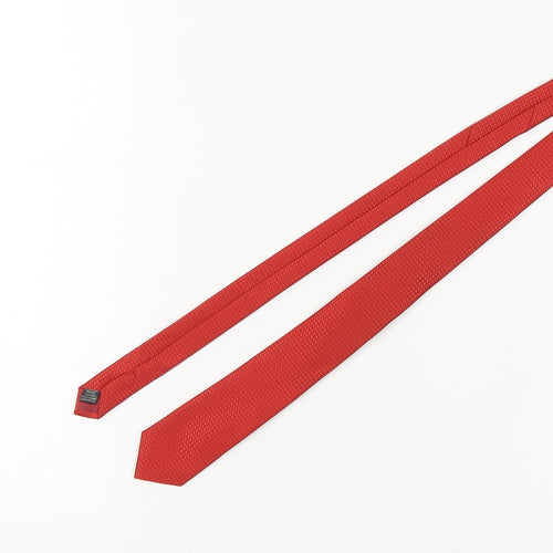 Moss London Men's Red Slim Geometric Tie