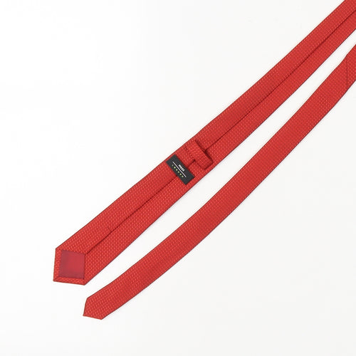 Moss London Men's Red Slim Geometric Tie