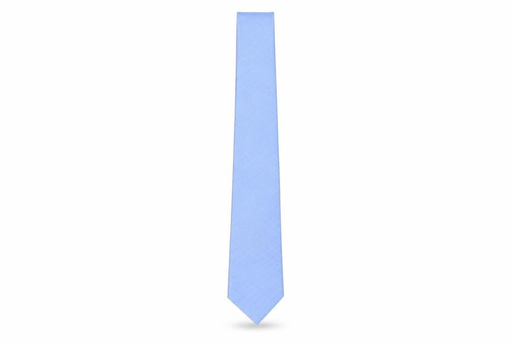 Front view of St George by Duffer Men's Blue Silk Tie