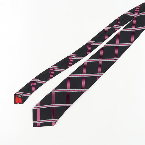 Daniel Hechter Men's Black Check Silk Tie