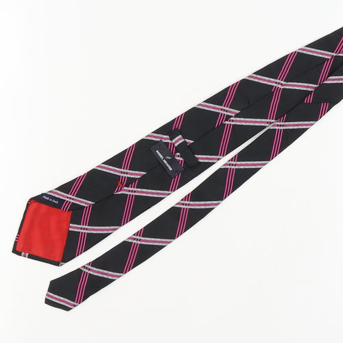 Daniel Hechter Men's Black Check Silk Tie