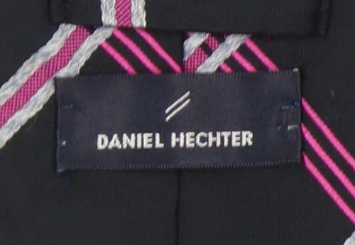 Daniel Hechter Men's Black Check Silk Tie