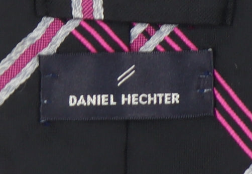 Daniel Hechter Men's Black Check Silk Tie