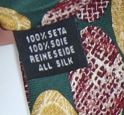Baumler Green Silk Geometric Men's Tie - One Size