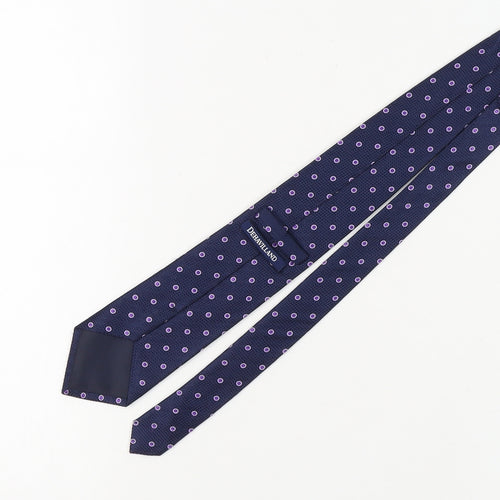 Dehavilland Men's Blue Polka Dot Silk Tie