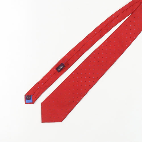 T.M.Lewin Red Polka Dot Silk Tie for Men