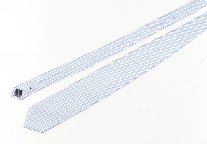 Daniel Hechter Men's Blue Slim Silk Striped Tie