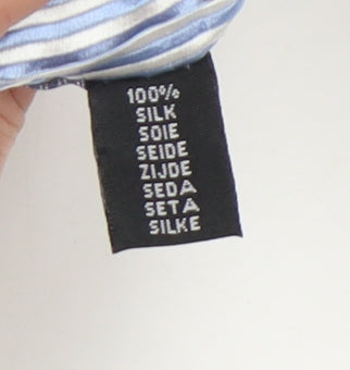 Daniel Hechter Men's Blue Slim Silk Striped Tie