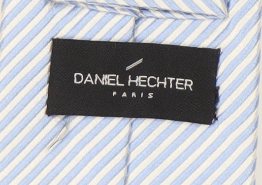 Daniel Hechter Men's Blue Slim Silk Striped Tie