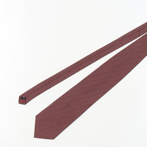 Pierre Cardin Silk Red Geometric Men's Tie