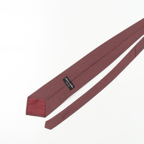 Pierre Cardin Silk Red Geometric Men's Tie