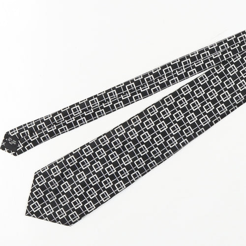 Pierre Cardin Black Geometric Silk Men's Tie
