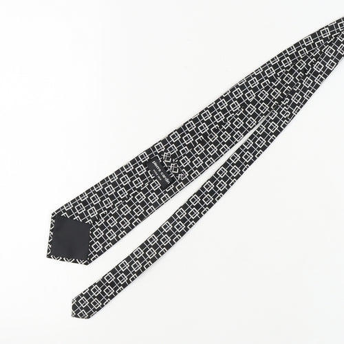 Pierre Cardin Black Geometric Silk Men's Tie