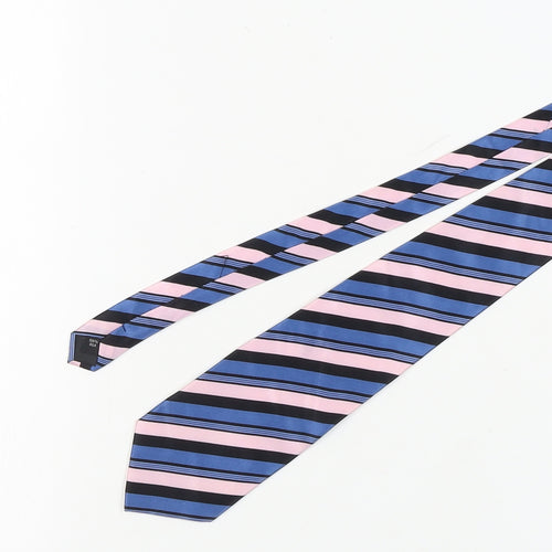 Jeff Banks Men's Blue Striped Silk Tie