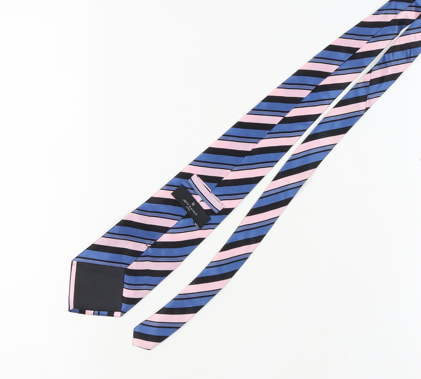Jeff Banks Men's Blue Striped Silk Tie