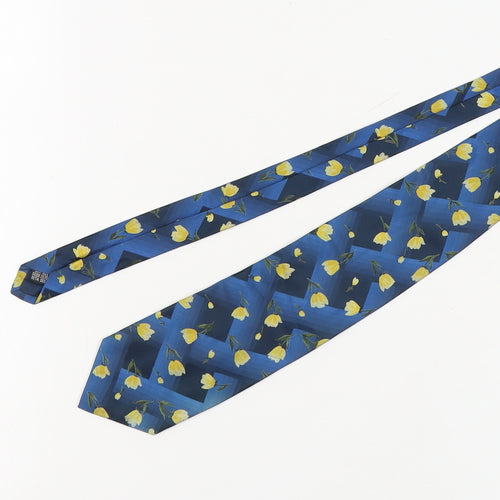 Austin Reed Men's Blue Silk Floral Tie