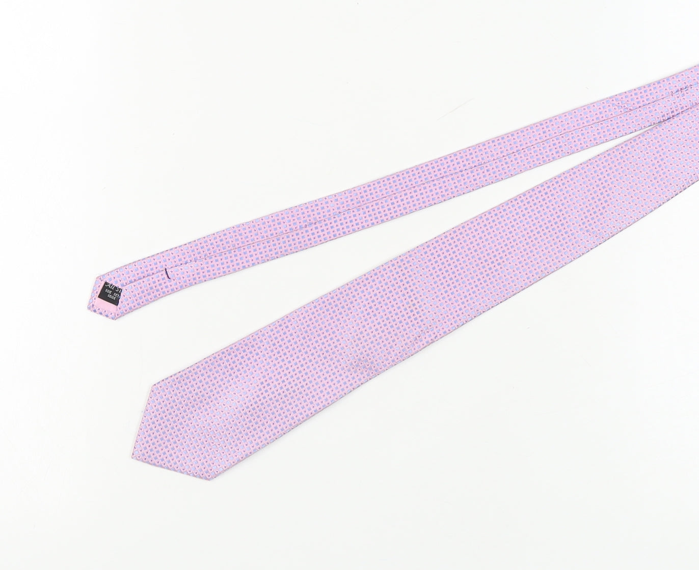 Dehavilland Men's Pink Silk Geometric Tie