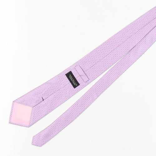 Dehavilland Men's Pink Silk Geometric Tie