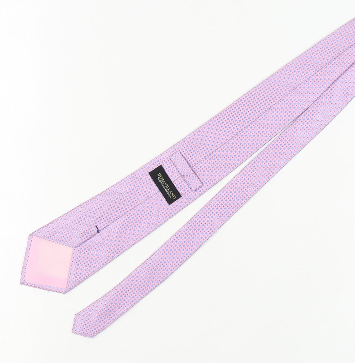 Dehavilland Men's Pink Silk Geometric Tie