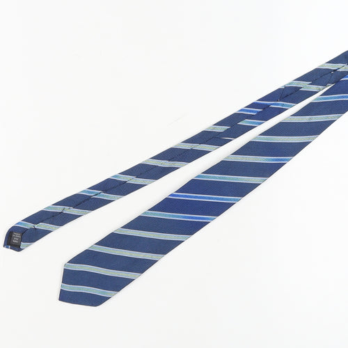 Jeff Banks Men's Blue Silk Striped Tie