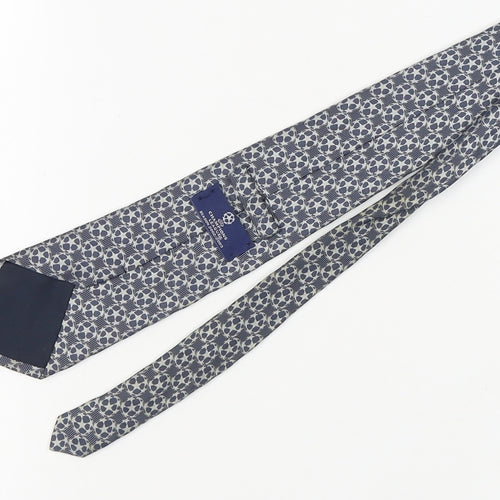 UEFA Champions League Men's Blue Silk Geometric Tie