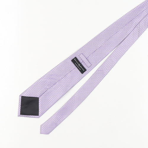 Berwin & Berwin Men's Purple Geometric Silk Tie