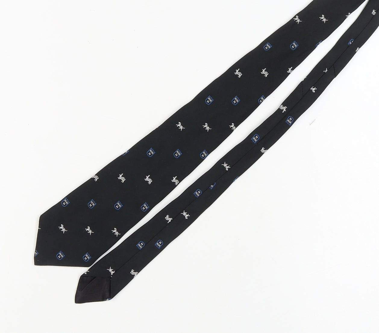 TM Lewin & Sons Men's Black Slim Silk Tie