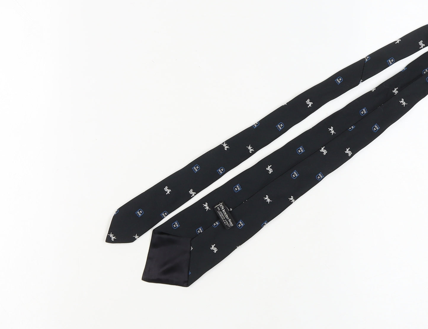 TM Lewin & Sons Men's Black Slim Silk Tie