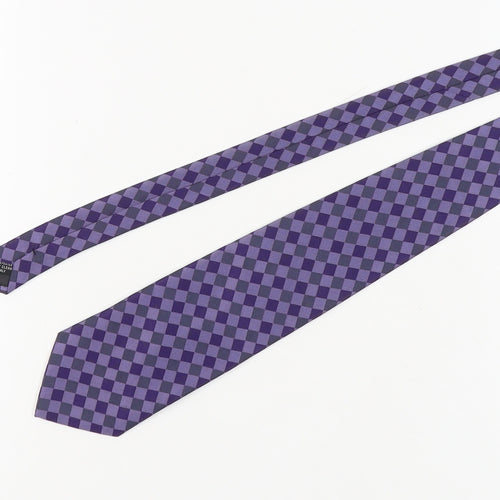Pierre Cardin Purple Checked Men's Tie