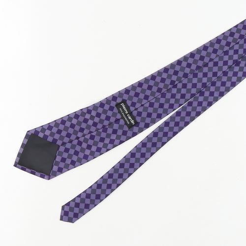 Pierre Cardin Purple Checked Men's Tie